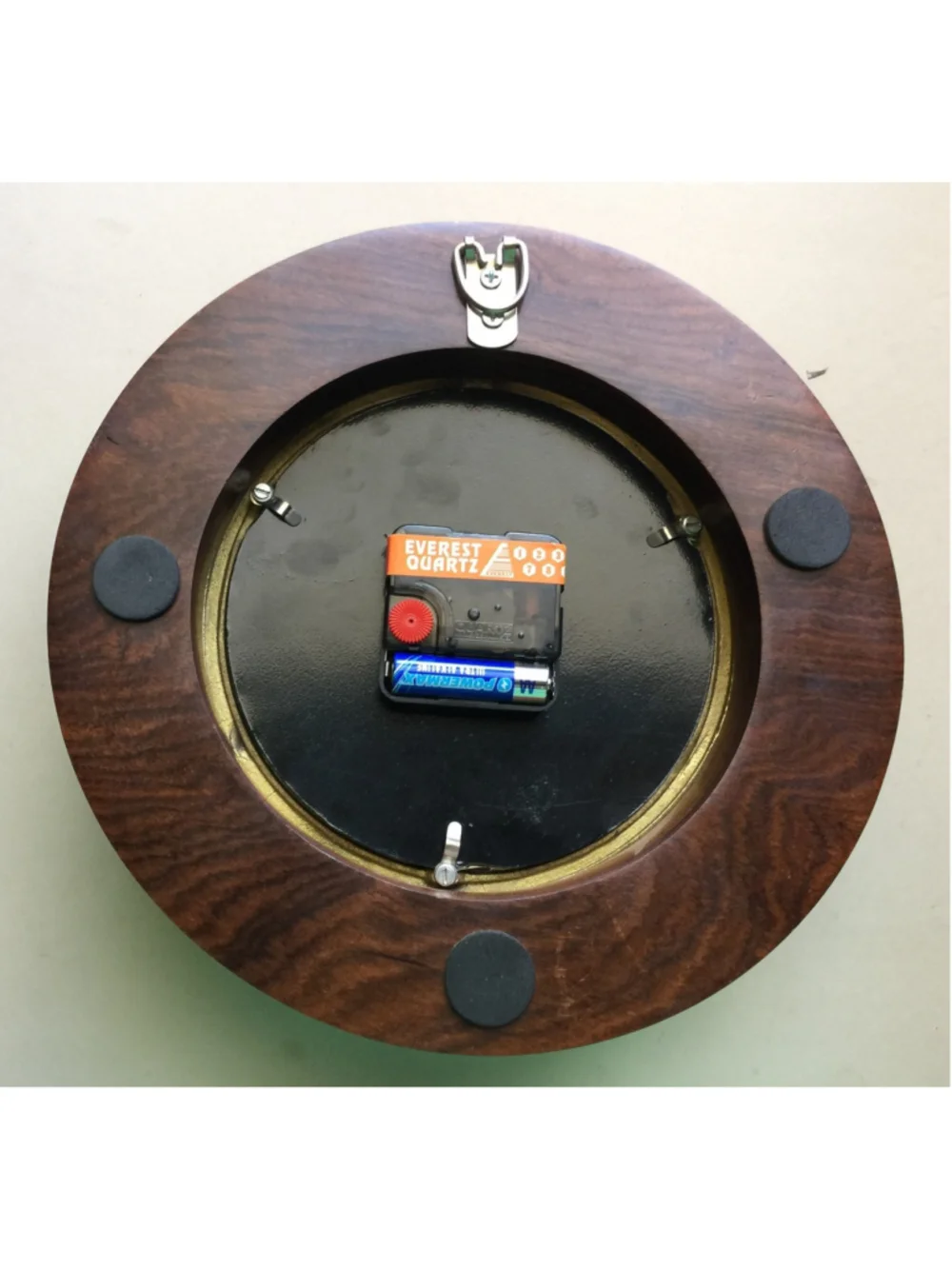 Nautical Ship’s Clock Porthole Look Brass & dark wood 10 Inch Working